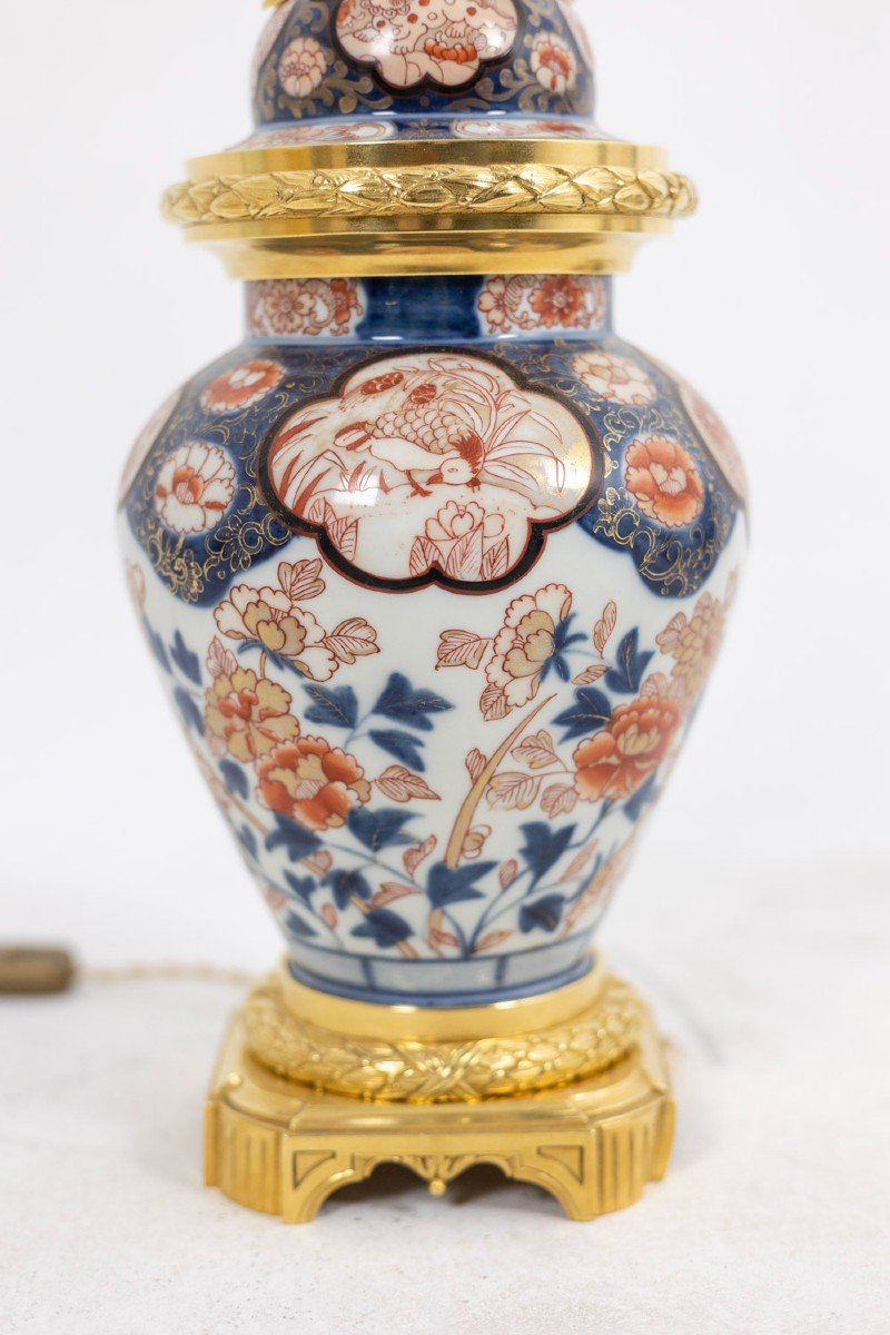 Lampe En Porcelaine D’imari Et Bronze Doré, Circa 1880, LS5057431B-photo-1