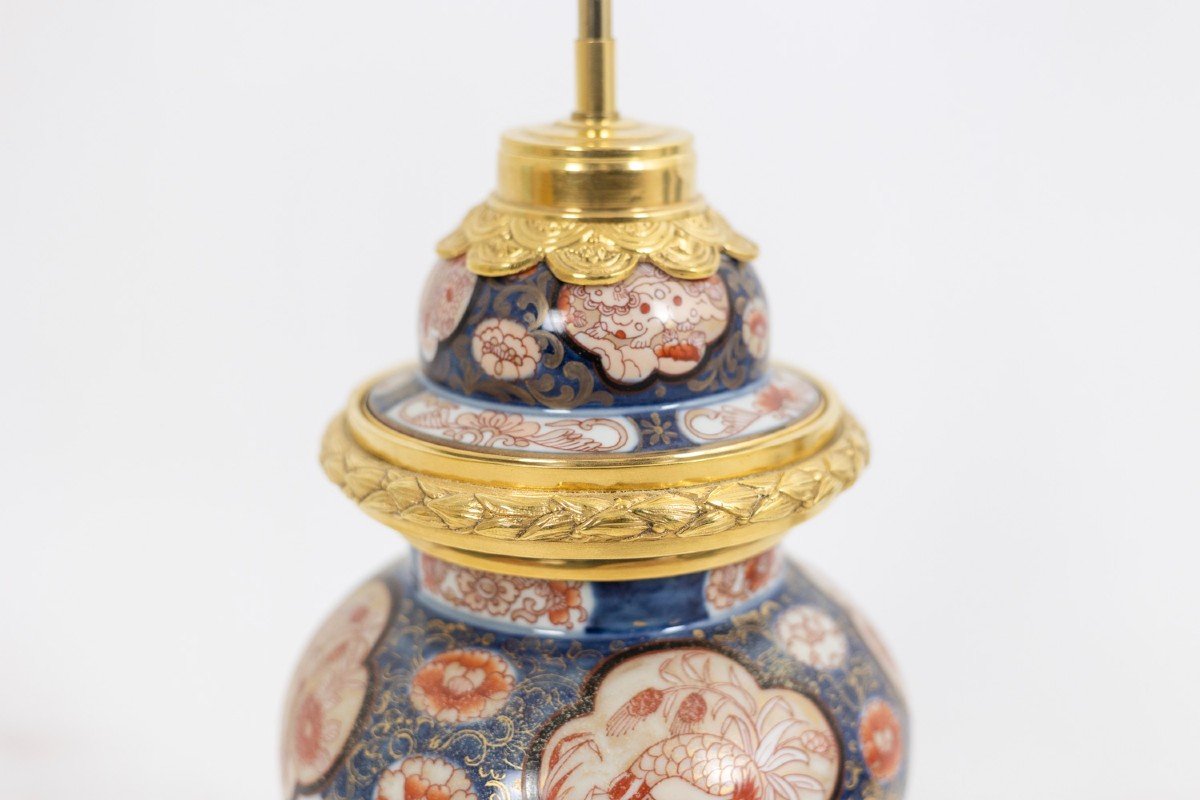 Lampe En Porcelaine D’imari Et Bronze Doré, Circa 1880, LS5057431B-photo-4