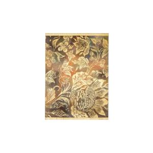 Painted Canvas Decorated With Golden Flowers, Contemporary Work