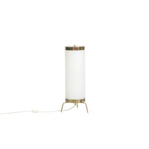 Lamp In White Opaline And Golden Brass, 1970s
