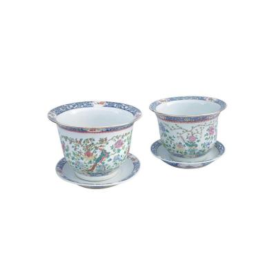 Paire De Cache Pots En Porcelaine De Canton 1900 - LS2704801