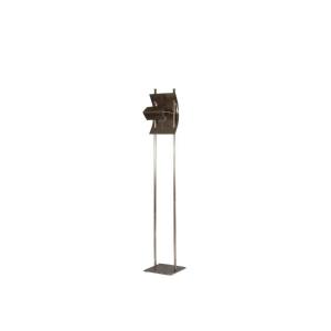 Geometric Floor Lamp In Silver Metal. 1980s.