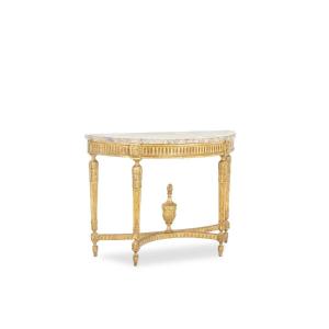 Console In Gilded Wood And Aleppo Breccia Marble. Circa 1780. Ls55691657j