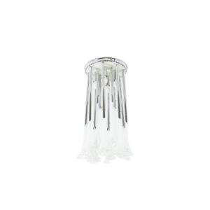 Chandelier In Murano Glass And Chrome Metal. 1970s. Ls6044689i