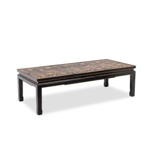 Lacquer Coffee Table Enhanced With Floral Motifs. Circa 1900. Ls6207355g