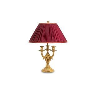 Eugène Bazart Paris. Lampe Bouillotte En Bronze Doré. Circa 1880.  Ls60331509g