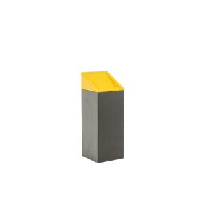 Kartell. Gray And Yellow Design Trash Can. 1970s. Ls5254159p