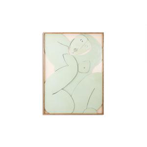 Sculpted Panel In Celadon-colored Lacquer. Contemporary. Ls61963008p