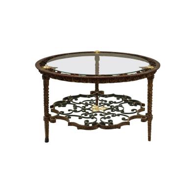 Wrought Iron Round Coffee Table, Circa 1950 - Ls2413461