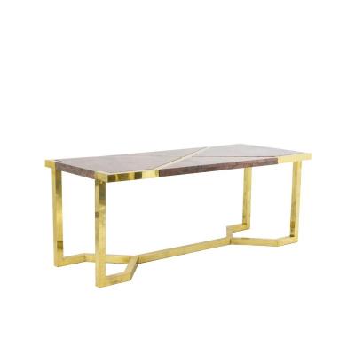 Table In Gilt Brass And Pink Granite, Italy, 1970’s - Ls41242351