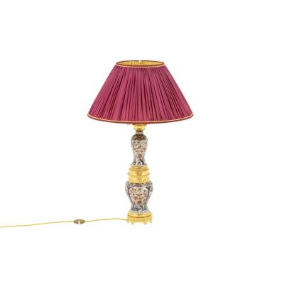 Grande Lampe En Porcelaine Imari Et Bronze Doré, Circa 1880 - Ls36091021