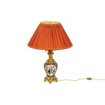 Lampe En Porcelaine De Samson Et Bronze Doré, Circa 1880 - LS4238441