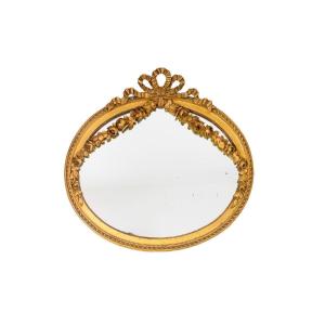 Miroir De Style Louis XVI En Bois Doré Et Sculpté, Circa 1880, Ls5164803c