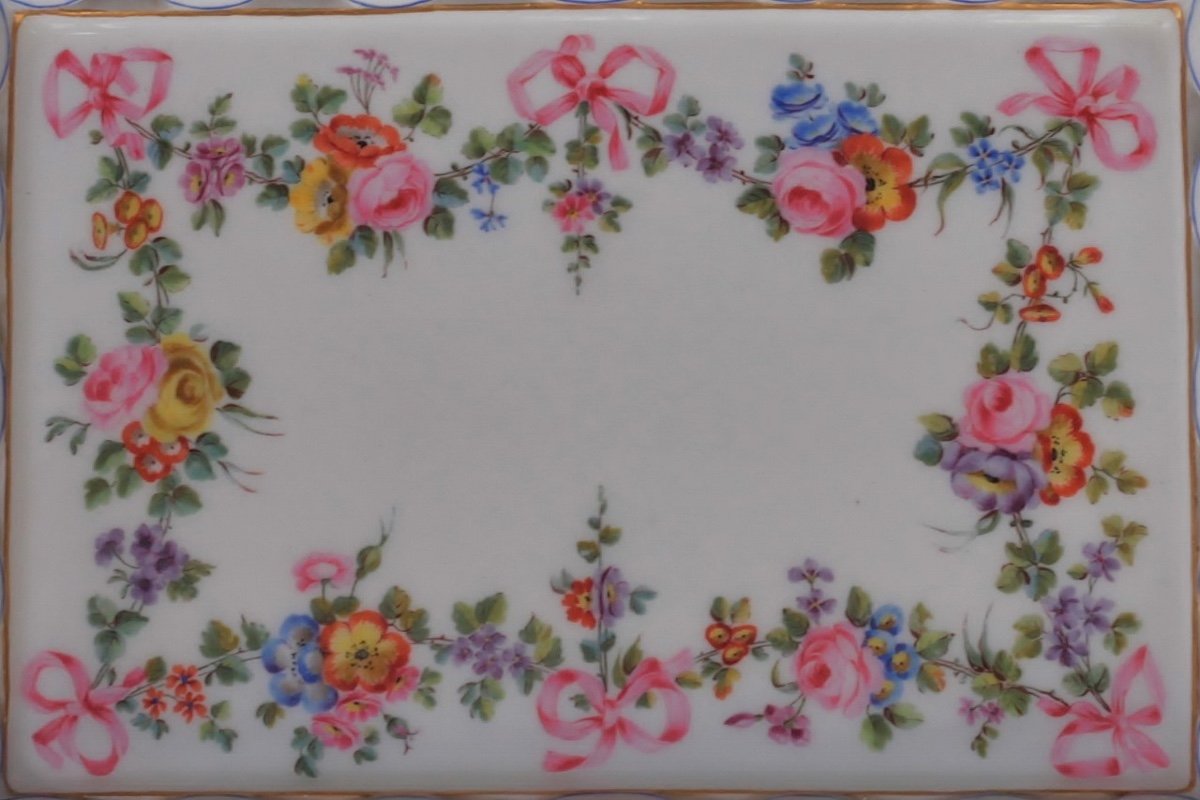 Rectangular Tray In Soft Sèvres Porcelain, 1760.-photo-2