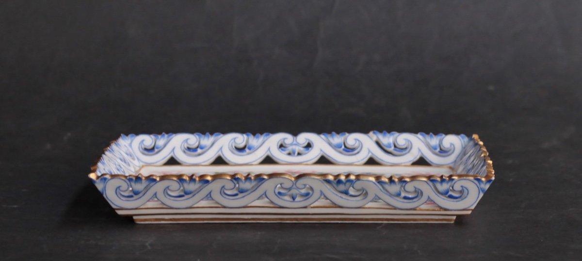 Rectangular Tray In Soft Sèvres Porcelain, 1760.-photo-4