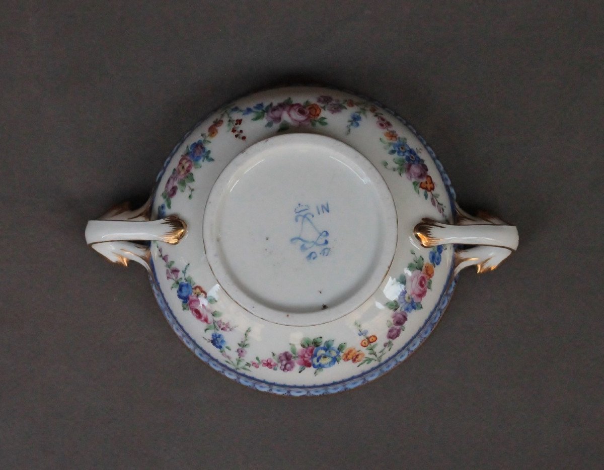 Tender Porcelain Bowl From Sèvres, Dd 1781, Sioux Painter And Gilder Chauvaux, 18th Century-photo-4