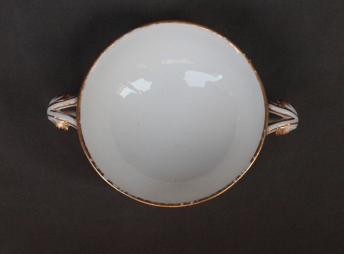 Tender Porcelain Bowl From Sèvres, Dd 1781, Sioux Painter And Gilder Chauvaux, 18th Century-photo-5