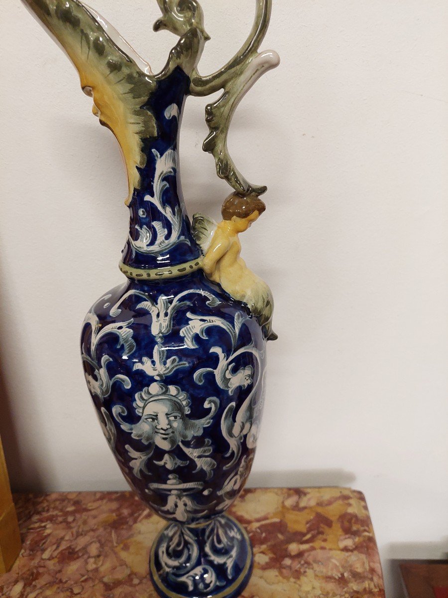 Blois Large Ewer In Blois Earthenware-photo-2