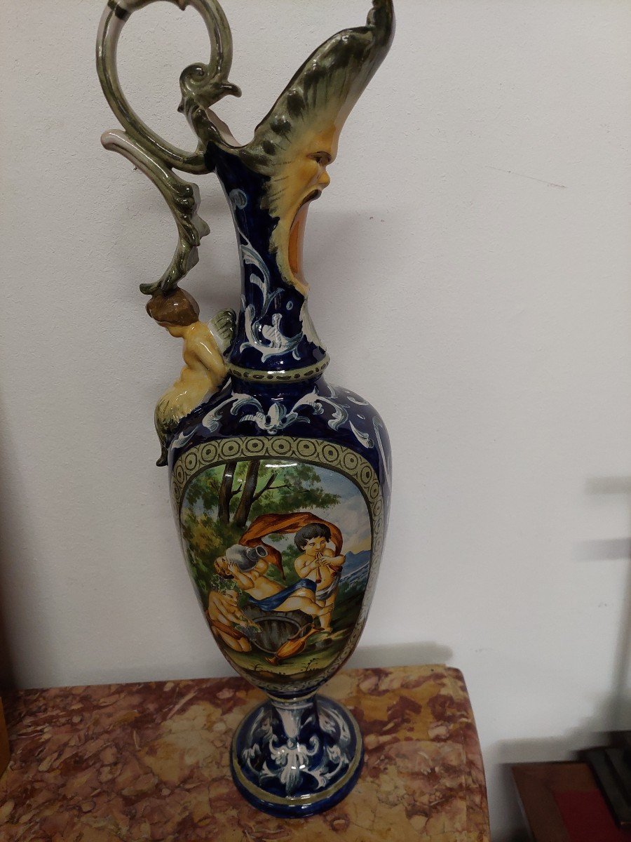 Blois Large Ewer In Blois Earthenware