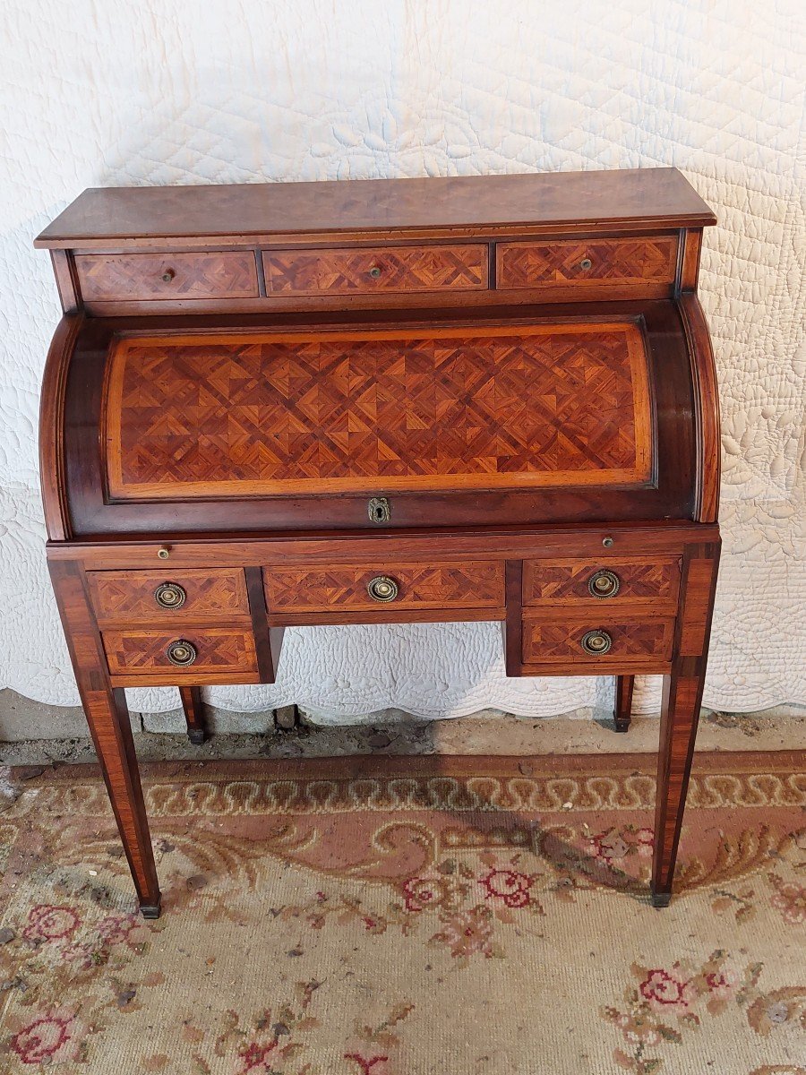 Louis XVI Style Cylinder Desk