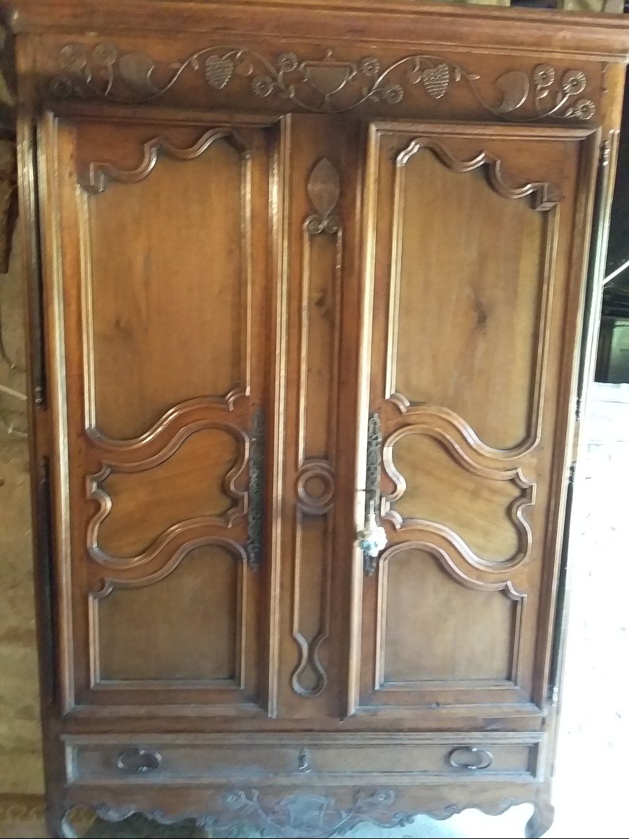 Petite Armoire En Chène (vallée Du Rhone)-photo-4