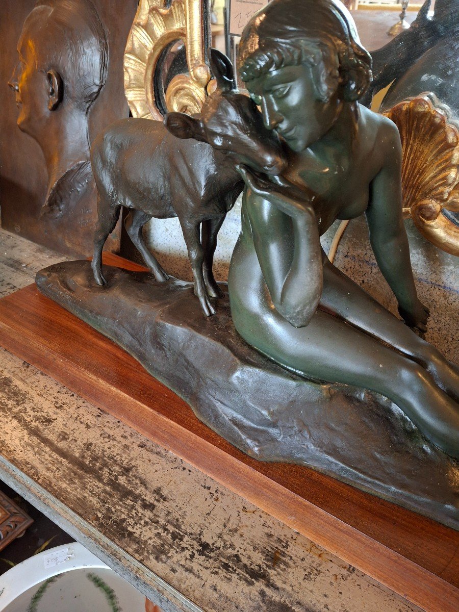 Bronze Art Déco  " Les Deux Amis"