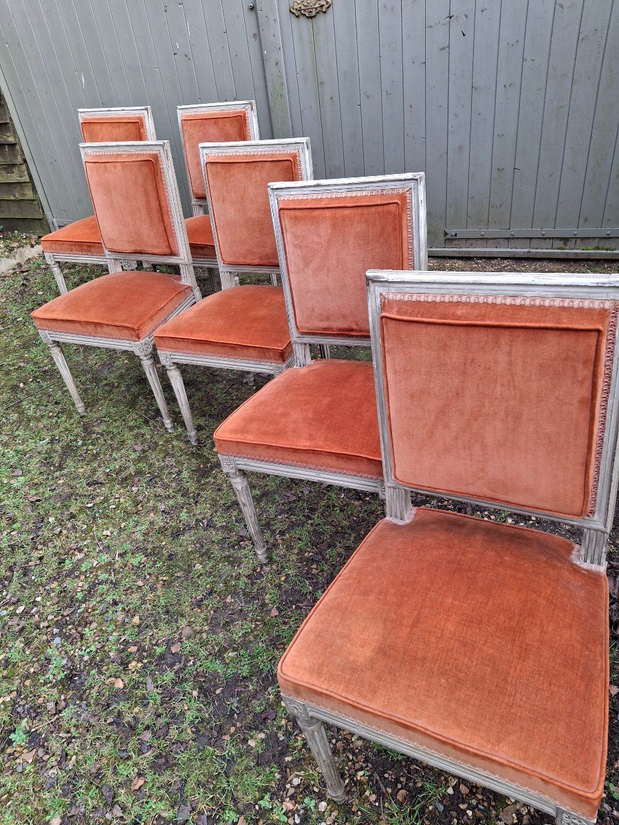  Louis XVI Style Chairs Set Of 6-photo-2