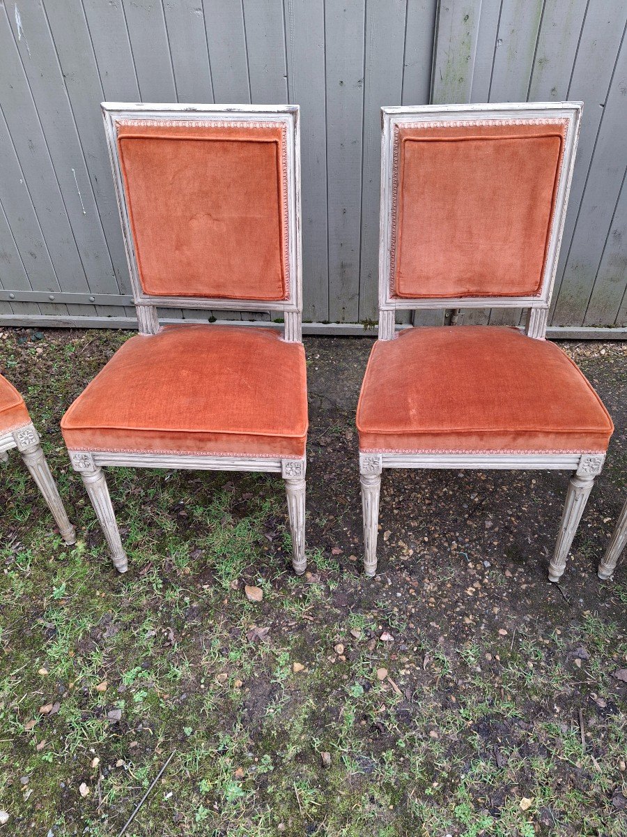  Louis XVI Style Chairs Set Of 6-photo-3