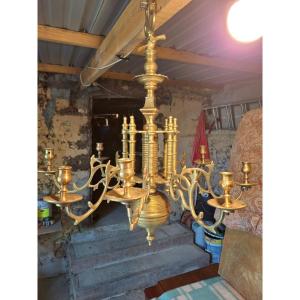 17th Century Bronze Chandelier