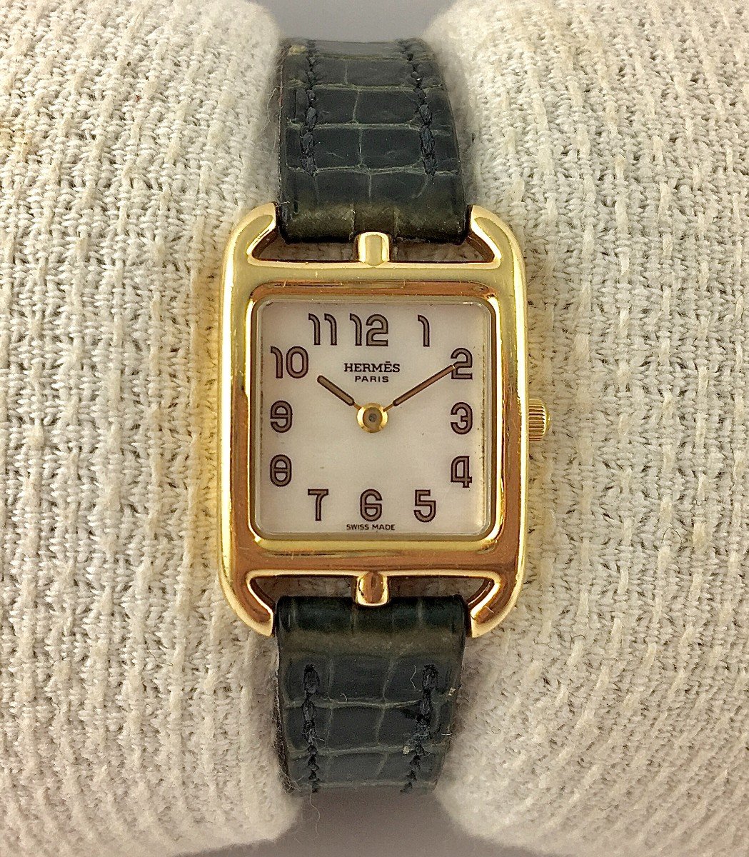 Hermès Cape Cod Lady Watch Yellow Gold Mother Of Pearl Dial Quartz 2010-photo-2