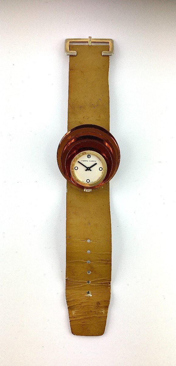 Pierre Cardin Watch Jaeger Lecoultre Movement Model Pc112 "space" 70s Lucite -photo-6