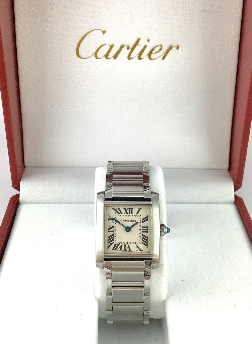 Cartier Tank Française Ladies Steel Quartz Watch 2020 And Its Case-photo-2