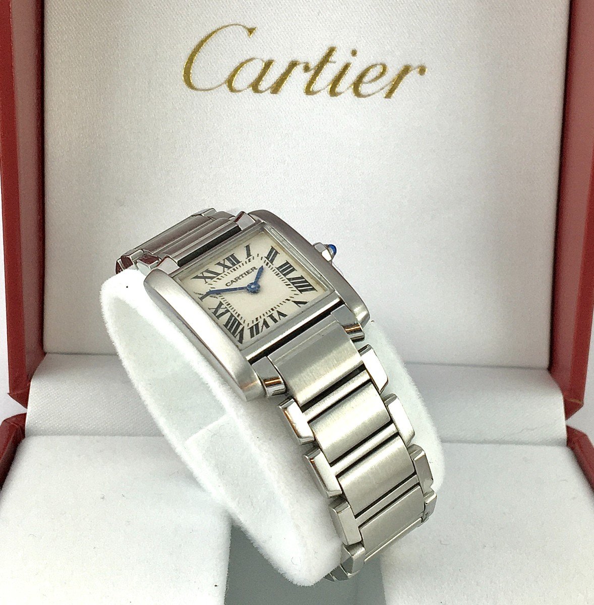 Cartier Tank Française Ladies Steel Quartz Watch 2020 And Its Case-photo-3