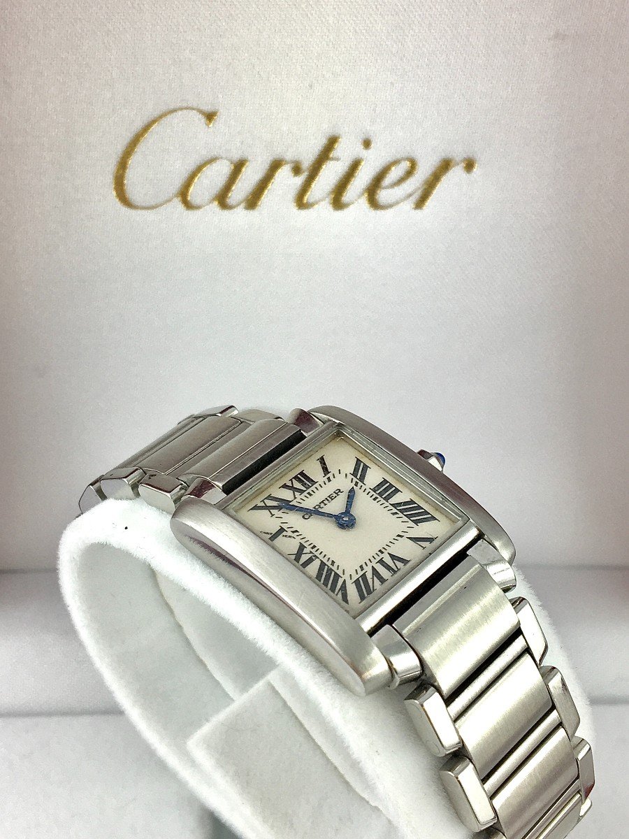 Cartier Tank Française Ladies Steel Quartz Watch 2020 And Its Case-photo-4