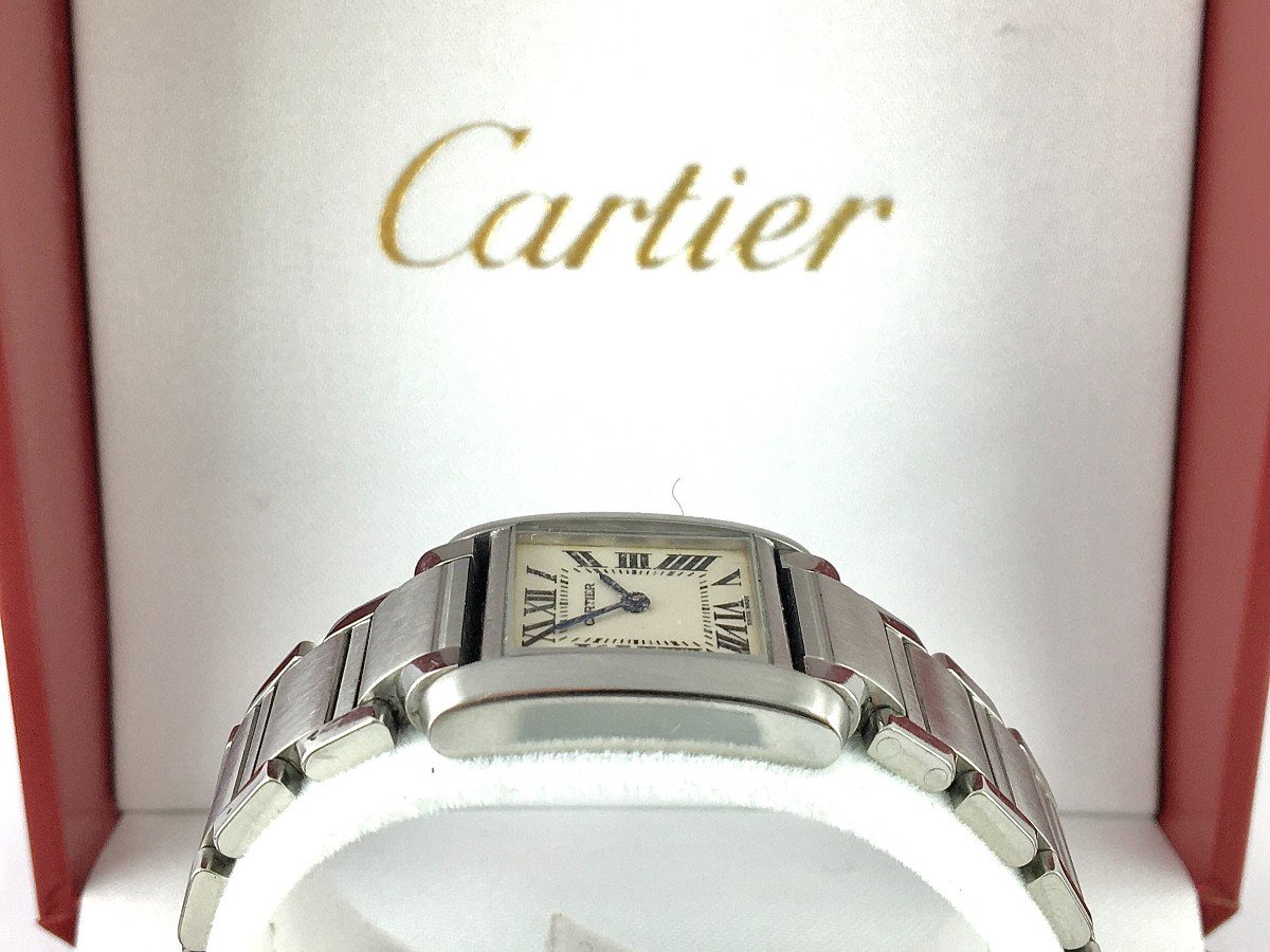 Cartier Tank Française Ladies Steel Quartz Watch 2020 And Its Case-photo-1