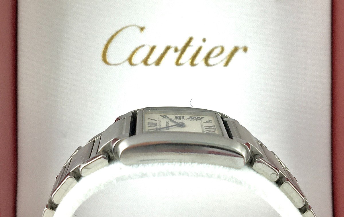 Cartier Tank Française Ladies Steel Quartz Watch 2020 And Its Case-photo-2