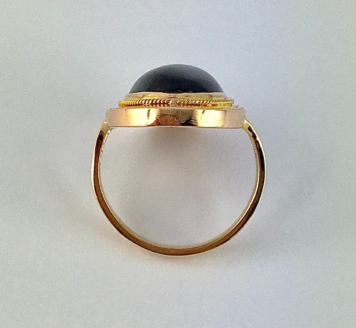 Garnet Cabochon Ring In Rose Gold-photo-5