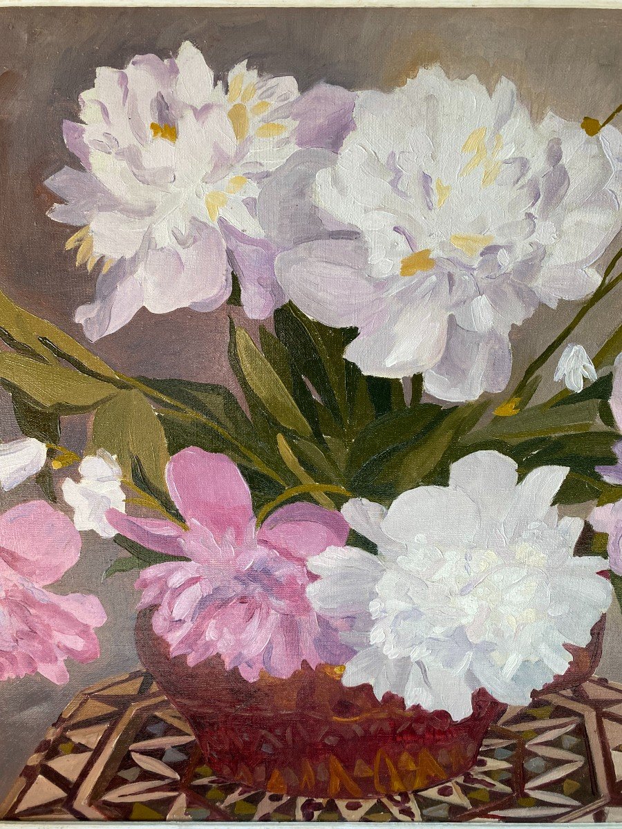 Still Life Flowers Peonies. Robert Mahelin.-photo-3