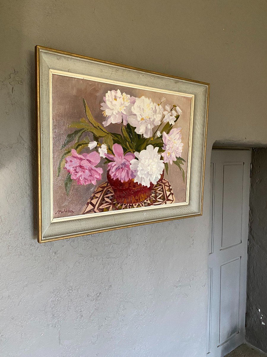 Still Life Flowers Peonies. Robert Mahelin.-photo-4