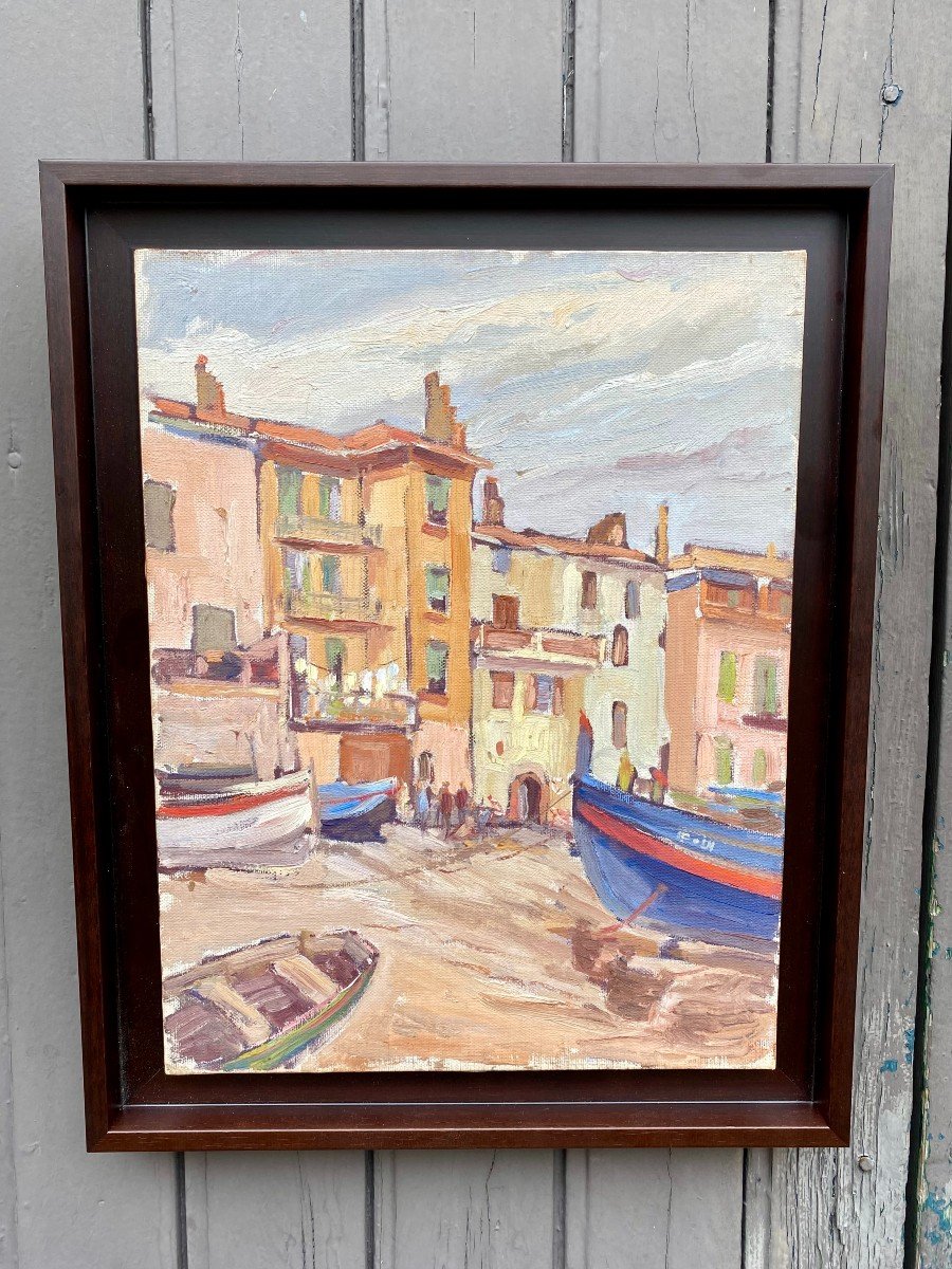 Le Boramar. Huile Sur Panneau. Collioure. Paysage