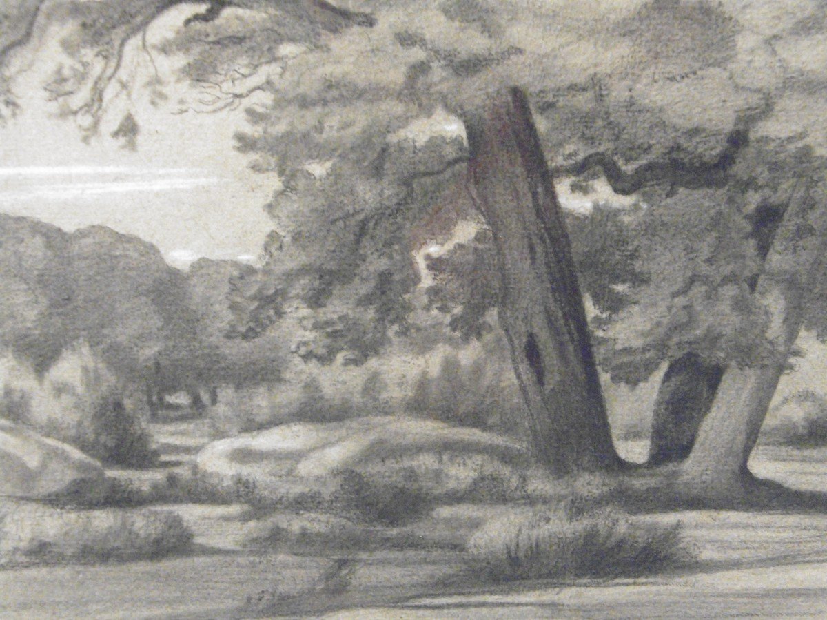 Eugène Fromentin 1820-1876 -dessin Paysage -photo-3