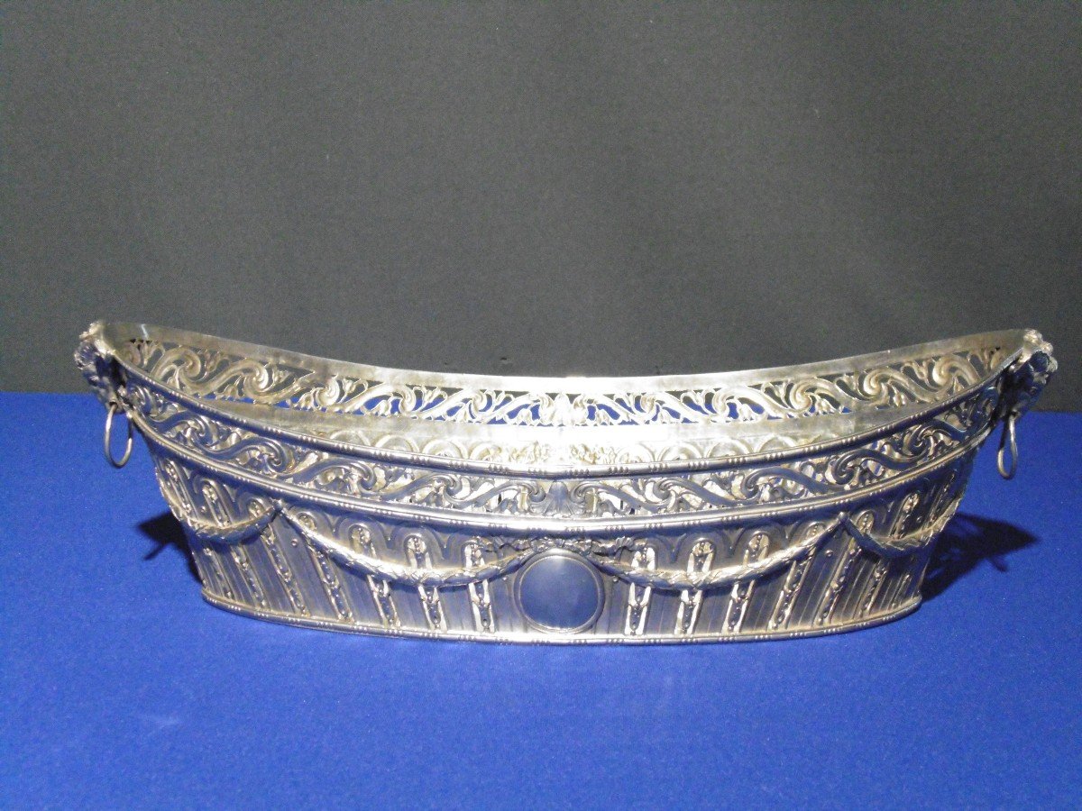 Oblong Basket In Solid Silver