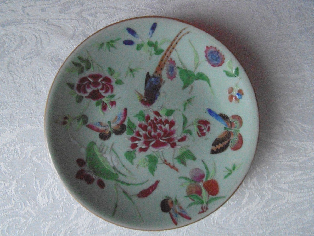 19th Century Chinese Celadon Porcelain Plate