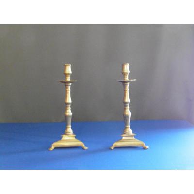 Pair Of Candlesticks In Bronze XVII