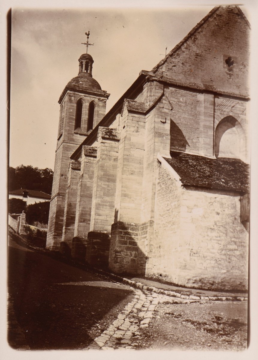 Photographie originale par Emile Zola - L'église de Médan