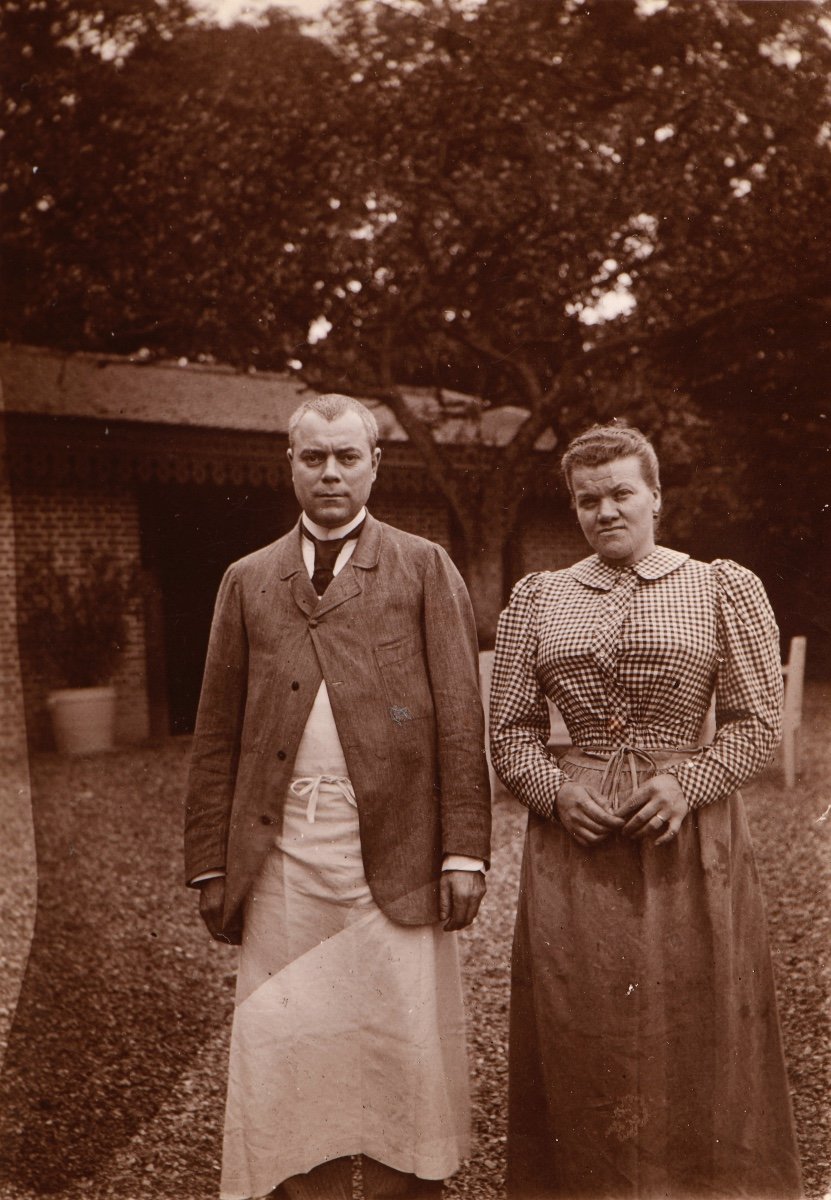 Photographie originale par Emile Zola - Les domestiques à Médan