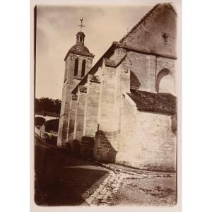 Photographie originale par Emile Zola - L'église de Médan