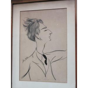 Portrait de Jean Cocteau par Charles Gir - Epoque Ballets Russes - Danse