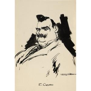 Georges Villa (1883-1965) Portrait du chanteur lyrique Enrico Caruso - Opéra