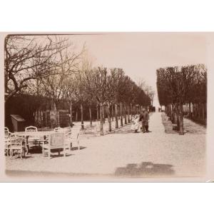 Photographie originale par Emile Zola - Promenade au parc